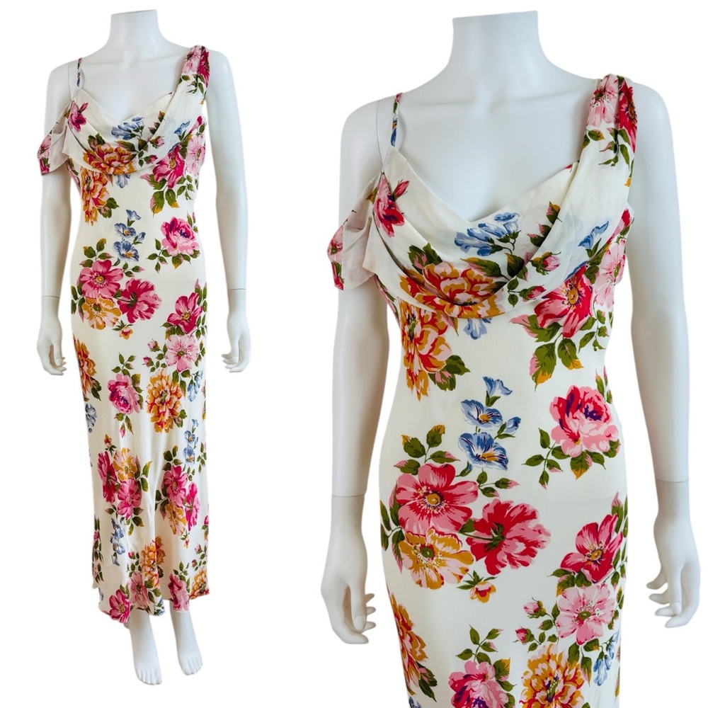 Reformation Floral Cowl Neck Maxi Dress - Picture 2 of 9